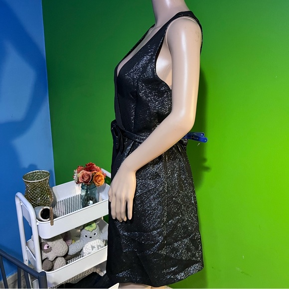 NWOT $325 Parker | Claudette | Backless Cocktail Dress | A-Line | Metallic - Picture 9 of 13